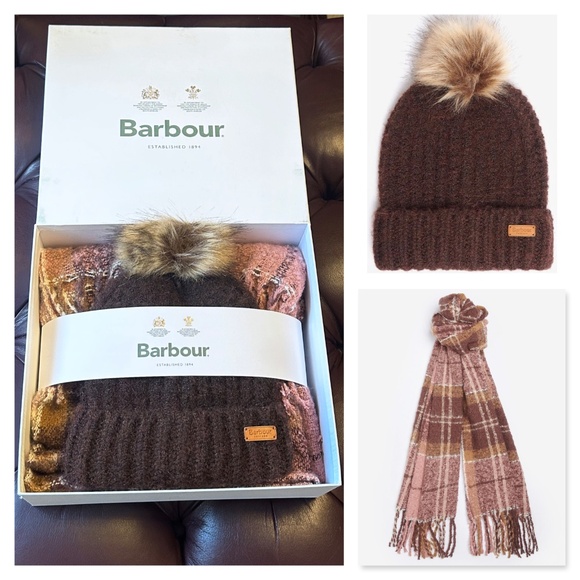 Barbour Accessories - Barbour hat & scarf gift set